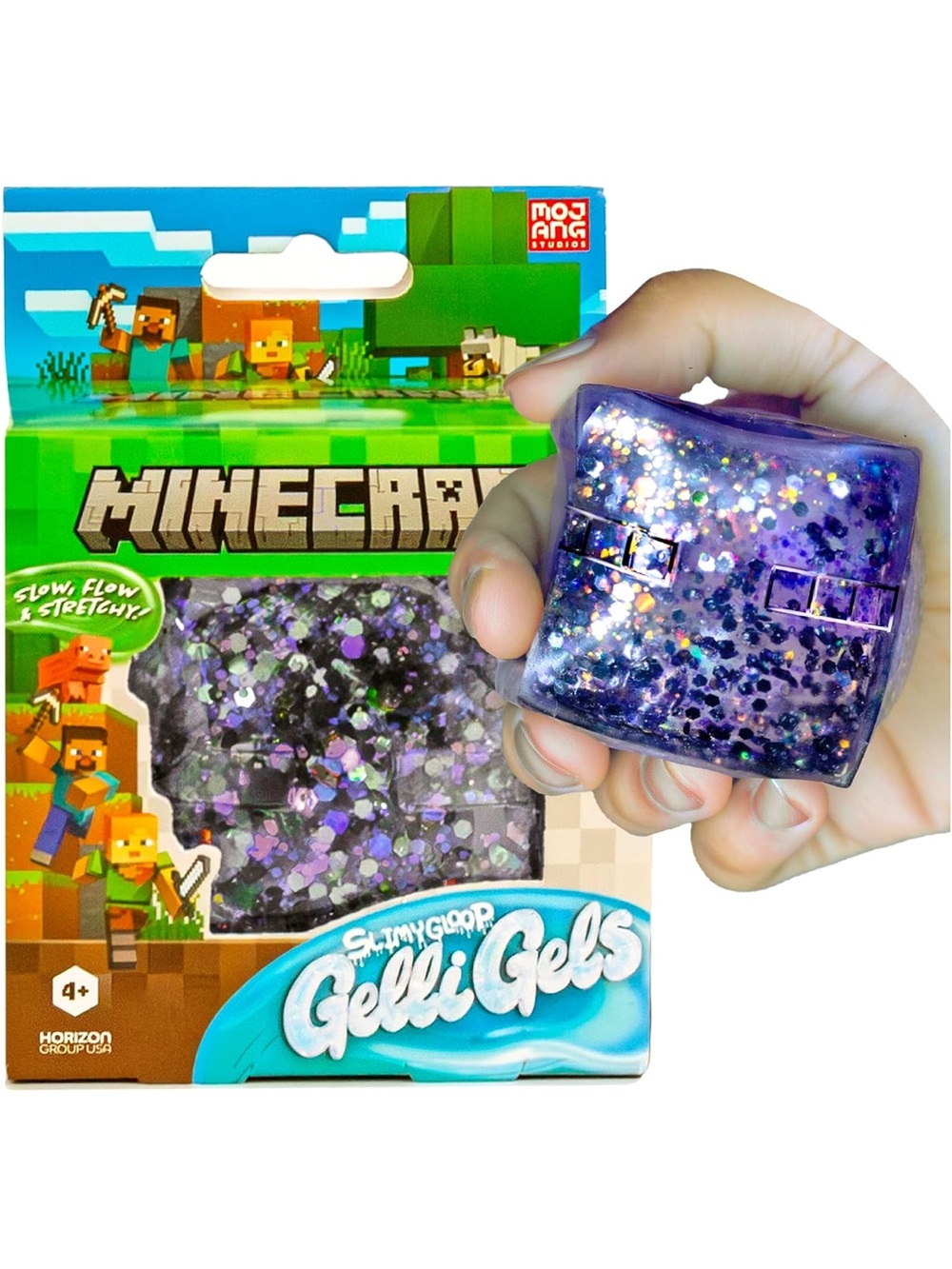 NEW Minecraft Slimy Gloop Gelli Gels Enderman Slow Flow Glitter Viral Squishy